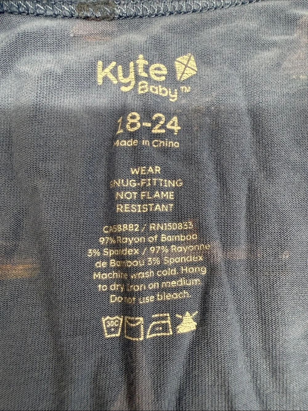 Kyte BABY Blue “Vintage Boat” Print Footed One-Piece Pajamas sz 18-24